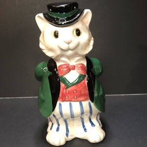 Vintage 1988 Fitz and Floyd Kittens of Knightsbridge Gentleman Caller Bud Vase